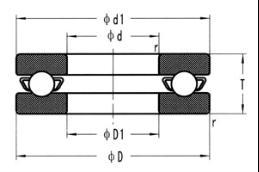 керамический шарикоподшипник тяги 51114КЭ, Зр02, Си3Н4, определяет строку, ИД 70мм, 95мм ОД, ширина 18мм