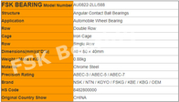 Fskg Brand Wheel Hub Bearing Au0822-2ll/588 Dac40800040 For Mitsubishi Lancer