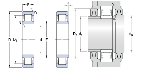 Подшипник ролика одиночной строки ЭКП НУ 2216 цилиндрический для клетки нейлона компрессора машины/воздуха винта 0