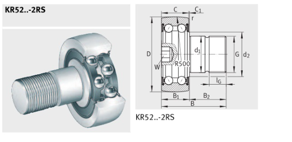 Тип губа стержня КР 5202 НППУ роликов следа подшипника с наклонным корпусом герметизирует обе стороны 0